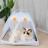 Foldable Pet Tent Removable Washable Cat Ears Decoration Mini Nest Playpen Hideout House Pet Supplies