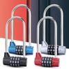 Code Lock Suitcase Gym Door Lock Lengthened Shackle Lock 4 Digit Combination Lock Password Padlock