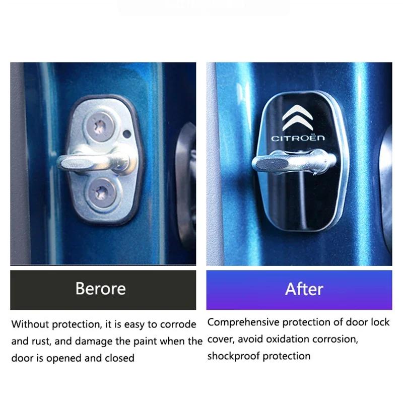 Car Door Lock Cover Protective Sticker Case for Citroen DS C2 C1 C3 C4 C5 Berlingo Picasso Elysee Saxo Relay 3 Xsara Accessories
