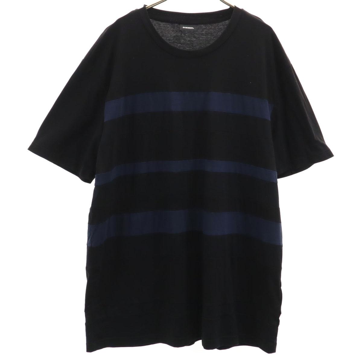 

DIESEL Узор в полоску Короткий рукав Крой XXL черный Biggs Мужской Б/У