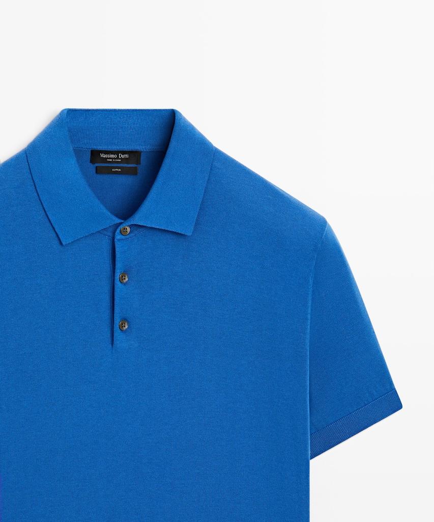 Masimodutti 100% Cotton Knit Polo Shirt