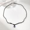 Bohemian Hand Woven Black Rope Star Pendant Necklace Retro Choker Necklace Women's Daily Versatile Party Jewelry