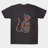 Chique En Fijne Bloemen Kat Tuin Unisex Katoenen T-shirt Gemaakt in Australië S-3XL