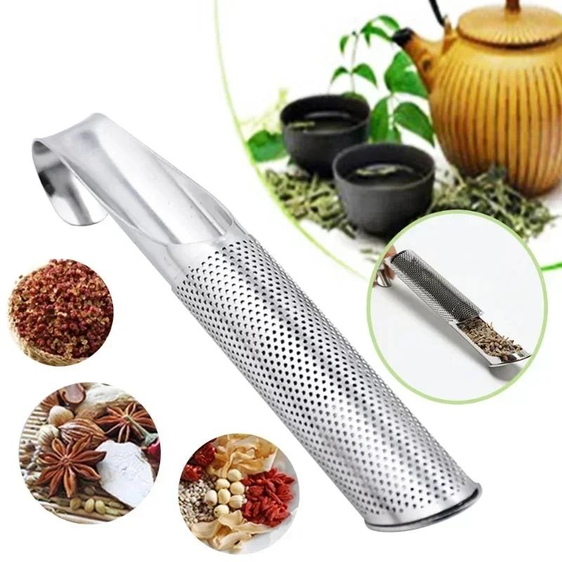Stainless Steel Pipe Hanging Tea Maker Tea Separating Funnel High-quality Black Teas Filter Kitchen Teas Set Gadget Wholesale