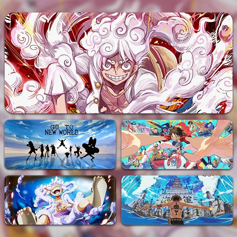 High Definition Pattern ONE PIECE Mouse Pad Oversized Animation Luffy Boys Gaming Table Mat Computer Pad Office Waterproof Non-slip Leather Mouse Pad