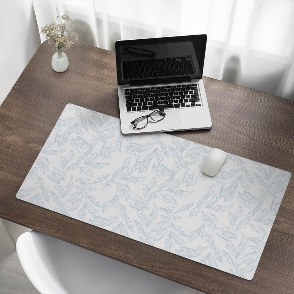 Durable Anti-Slip Desk Mat Delicate Leaves 100x50 cm