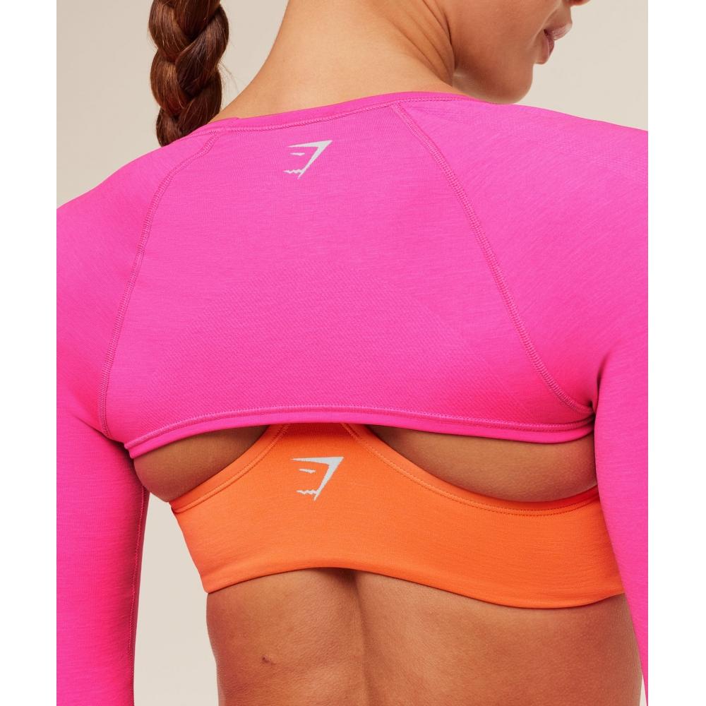 Gymshark Interval Seamless Shrug Electric Pink B5c8d Kdfy