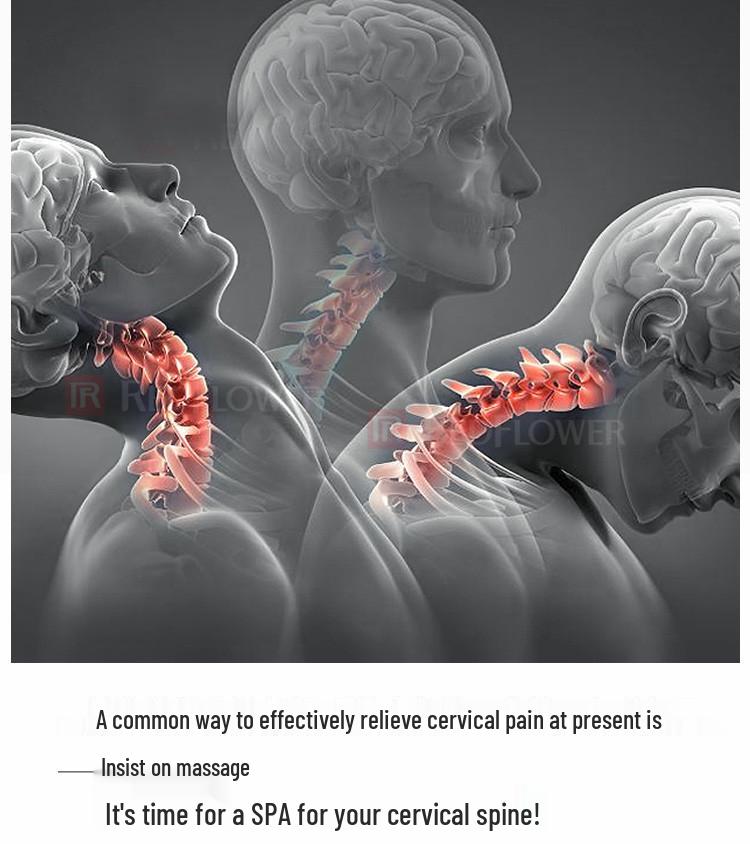 Cervical Spine Neck & Shoulder Massager with Heating & Kneading for Home & Travel Use
