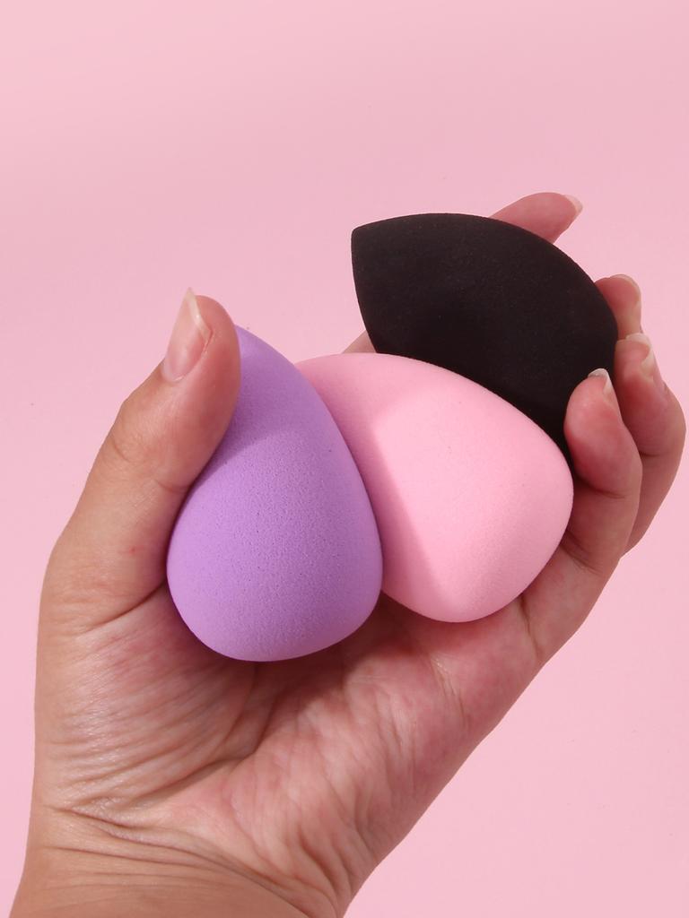 6-piece set of three-color mixed makeup egg, soft and highly elastic makeup sponge egg, liquid foundation mixed makeup tool