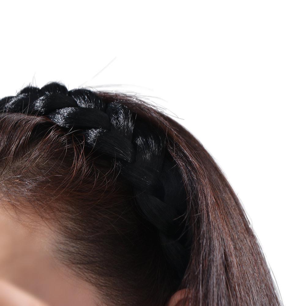 Synthetic Wig Twist Braided Headband Bohemian Elastic Non-slip Hair Bands For Women And Girl