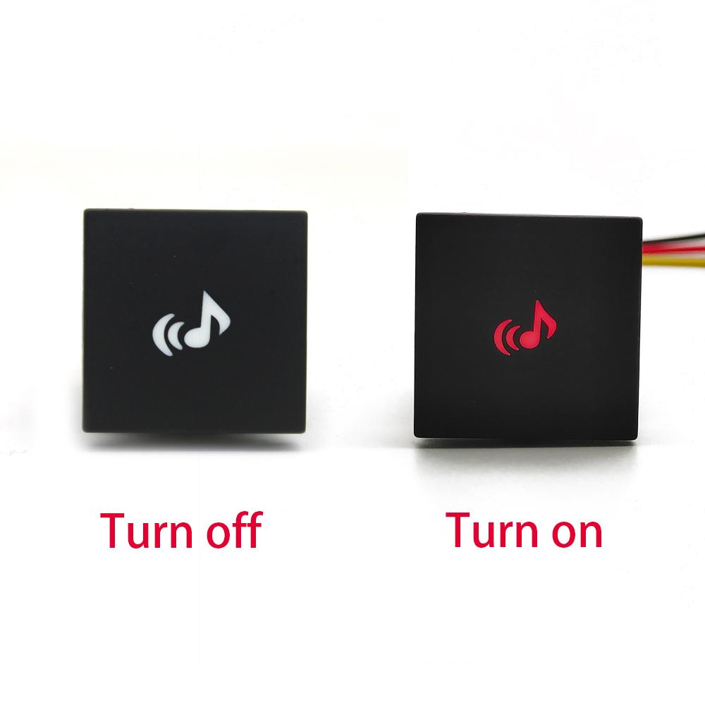 Car LED DRL Light Power On Off Camera Anti-side Slip Music Switch Push Button For VW Golf 6 Golf V Jetta Caddy Scirocco
