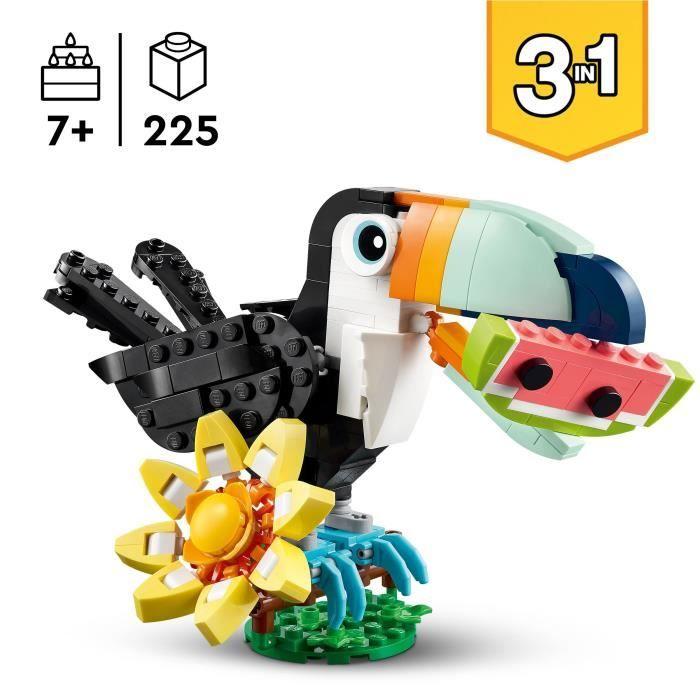 LEGO Creator 3-en-1 31173 Animaux Sauvages : le Toucan Tropical - Jeu dès 7 ans