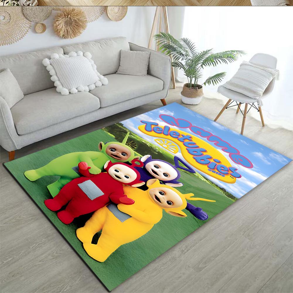 Teletubbies Customizable Name Carpet Suitable for Bedrooms Game Room Dormitory Playrooms Anti-slip Rug Decorate Offices Birthday/Christmas Gift
