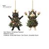 1/2Pcs Christmas Pendant Ornament Xmas Ball Decor Cat Shape Festive Hanging Decoration with Lanyard Christmas Gift