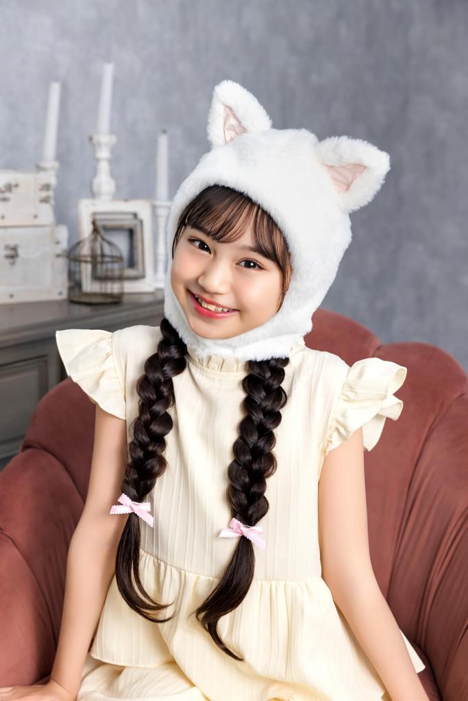 Clearstone Cosplay Halloween Fluffy White Headgear, Cat, Kids,