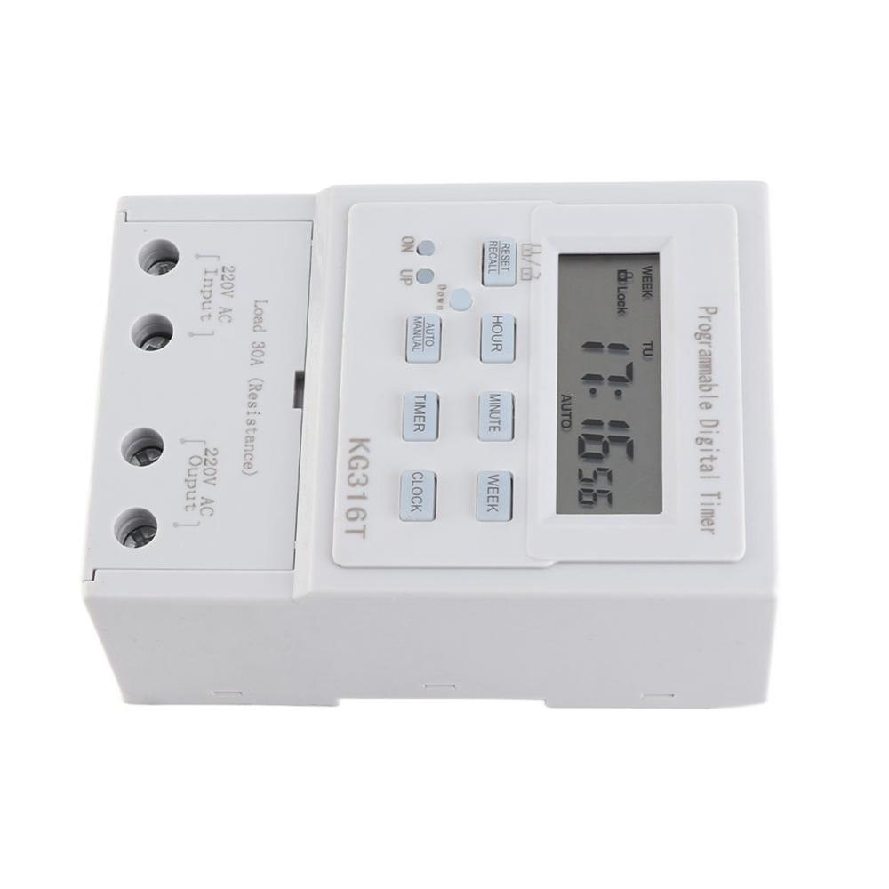 Microcomputer Programmable Timer 30A Time Control Switch Digital Timer Switch Daily Timer