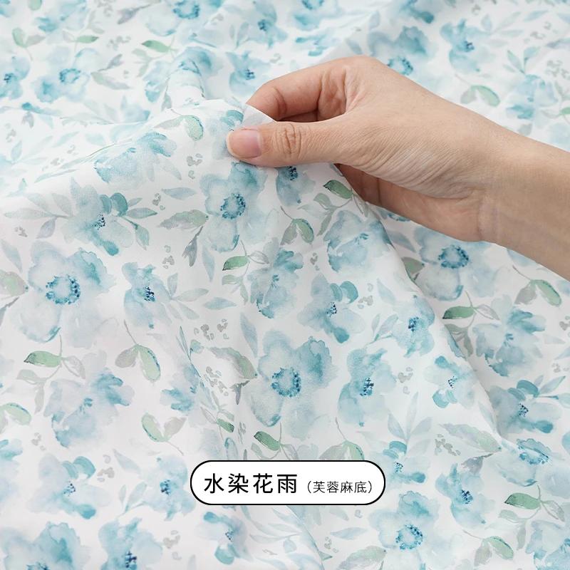 150x50cm/150x200cm Small Floral Printed Chiffon Fabric For Summer Women's Dresses Children's Clothing Handmade DIY Fabric TJ7500