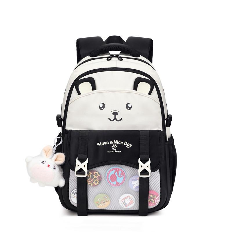 Large Capacity Cartoon Backpack Student Backpack Womens Leisure Use Educational