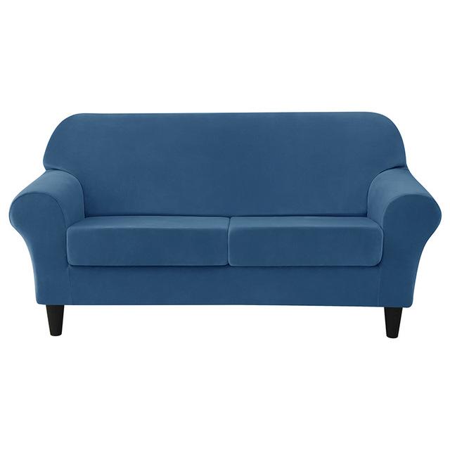 Soft Velvet European Sofa Cover With Seat Cushion Pad Covers For Living Space Home Spandex Fabric Stretch Armchair Couch Furniture Protector