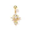 Crystals Star Dangled Belly Button Rings Stainless Steel Dainsty Zircon Navel Ring Belly Piercing Body Jewelries