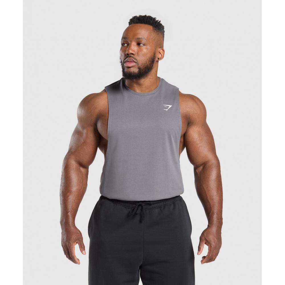 

Gymshark React Drop Arm Tank Brushed Grey A2a8o Gchk XS