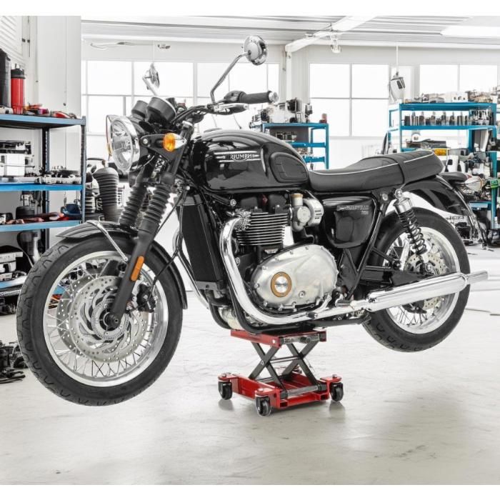 Pont élévateur moto chariot ConStands HR1 Cric de déplacement 500kg rouge