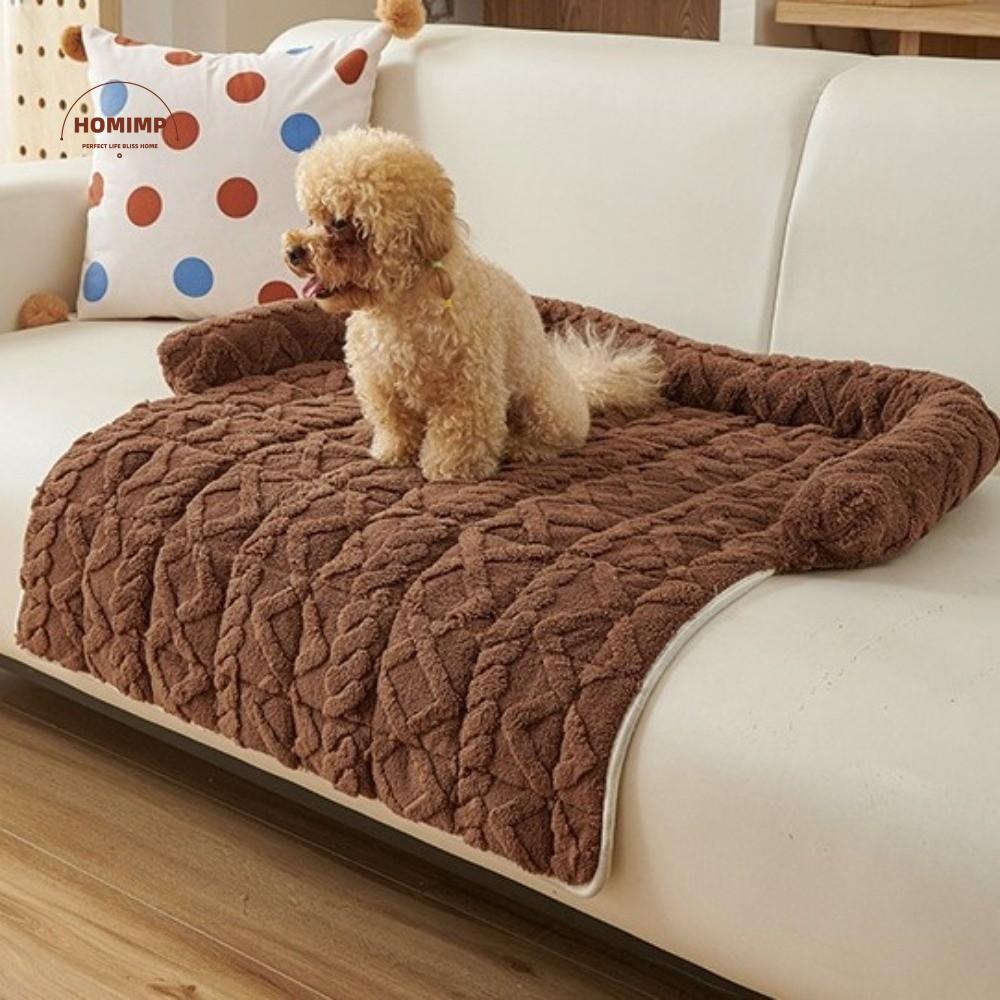 Haustierbedarf Rutschfestes Haustier-Sofa-Bett Kratzfest Verdickte Haustier-Plüschdecke mit Kissen Super Weiche Warme Haustiermatratze Winter