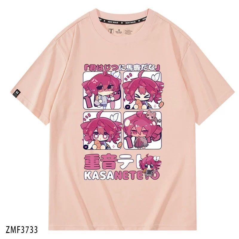 2025 New Anime Kasane Teto Cosplay Cartoon Printed Short Sleeve TShirt Casual Tee Fashion Vintage Shirts Versatile In Summer