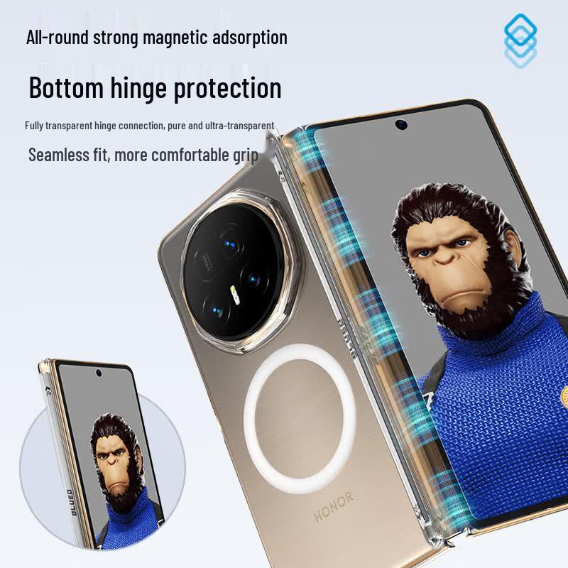 Honor Magic V5 Transparent Magnetic Phone Case