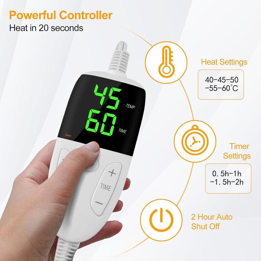 Electric Foot Warmer Boots with Constant Temperature Heating Pad for Home and Office