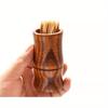 1PC Creative Bamboo Tube Shape Toothpick Holder Personality Household Solid Wood Toothpick Tank Living Room Kitchen Portable Wooden Toothpick Box