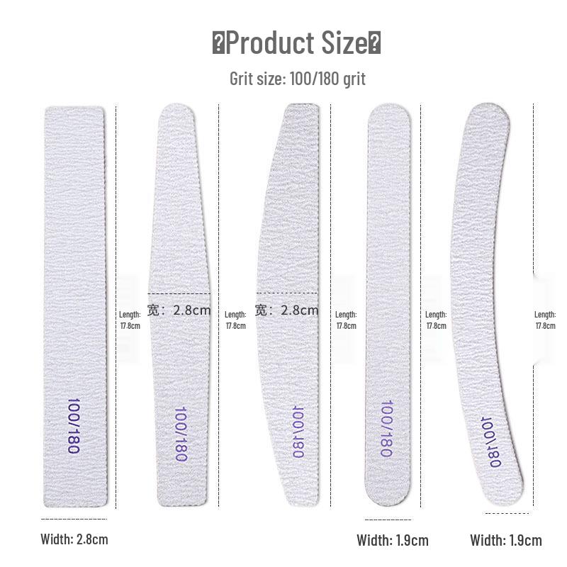 Double-Sided Gray Nail File: Durable Sandpaper Strip for Shaping and Repairing Nails.