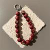 Blueberry Bag Charm Strawberry Mobile Phone Chain Fashion Fruit Beads Keychain  Backpack Hanging