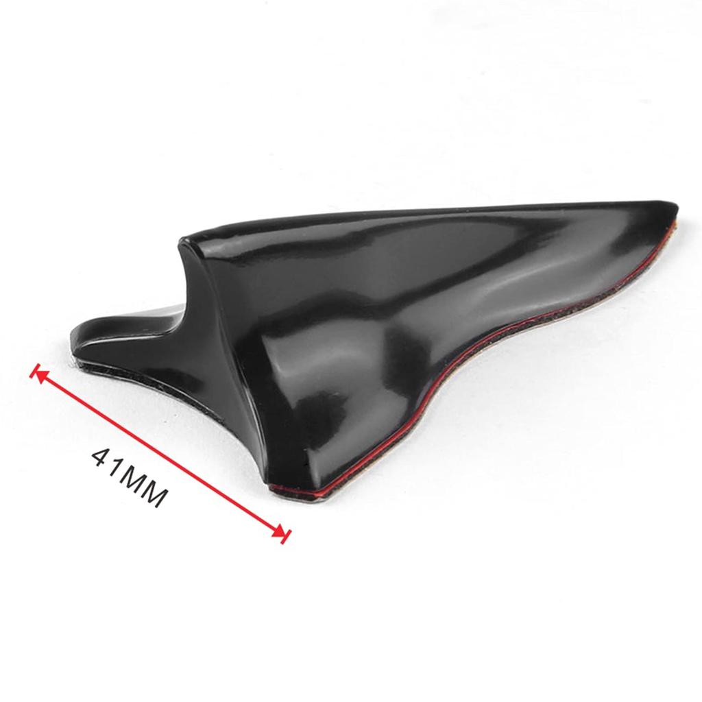 Bumdenuu 10pcs Car Real Roof Shark Fin Spoiler Shark Vortex Generator Roof Spoiler Bumper Tail Generator, Black