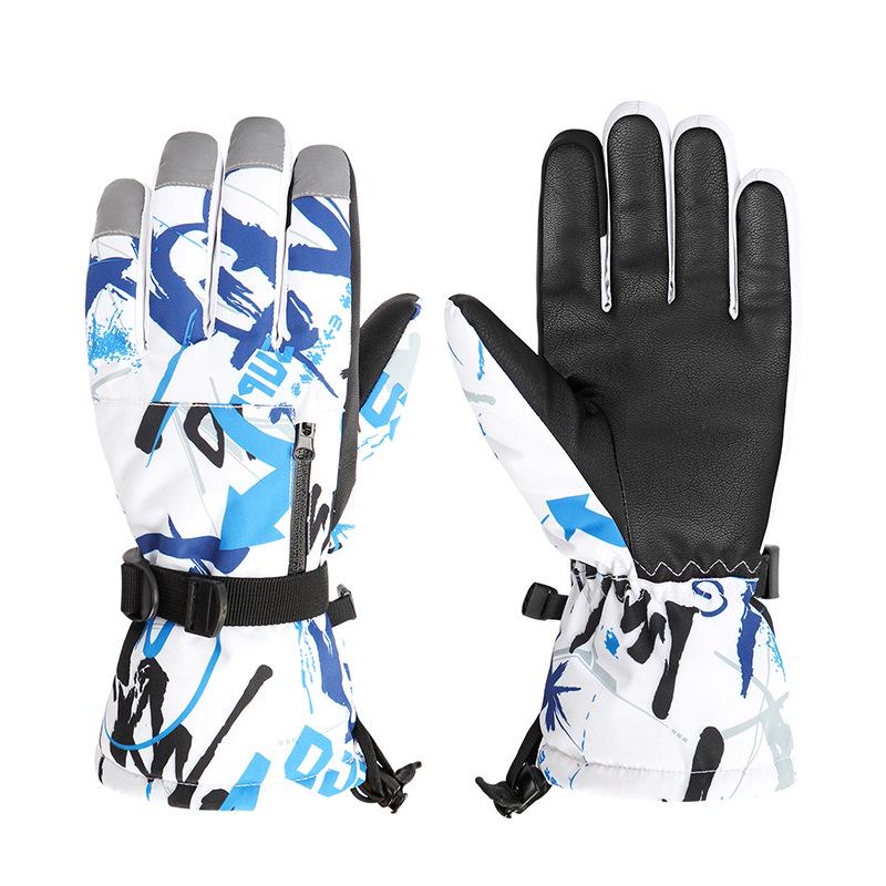 Yirenxing Winter Ski Gloves: Fleece-Lined, Waterproof, Non-slip, Windproof Motorcycle Gloves for Men and Women.