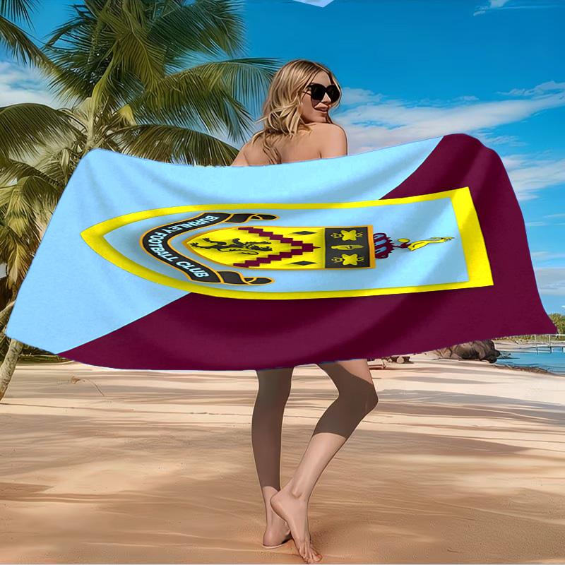 Football Club Burnley Beach Towel Microfiber Beach Towel, Lightweight and Quick-Dry, for Summer Travel, Swimming Pool Fan Birthday Gift