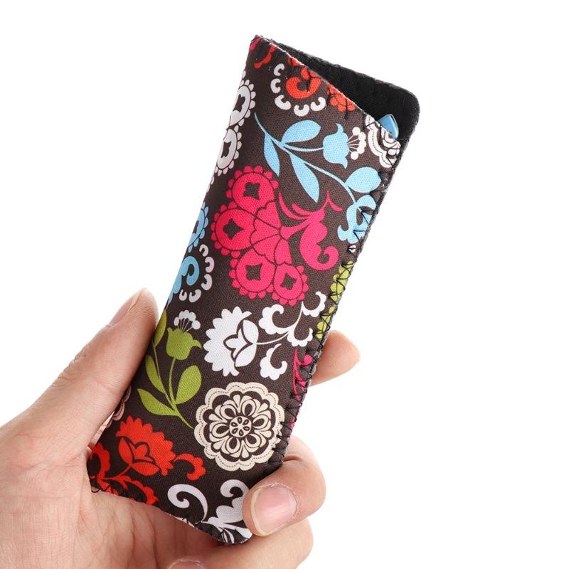 1PC New Fashion Women Reading Glasses Matching Pouch Ultra Light Resin Print Flower Magnifying Eyeglasses Vision Care