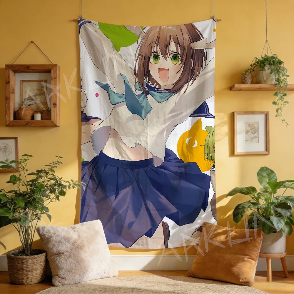 Anime Nokotan Cute Noko Shikanoko Tapestry Decoration Bedroom Dormitory Background Cloth Holiday Party Living Room Club Cloth