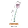 1PC Ceramic Long Handle Spoon Kawaii Korean Ice Cream Hand Painted Dessert Spoon with Long Handle Kitchen Tableware Accessories