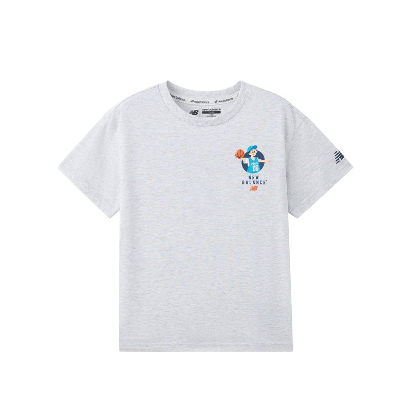 New Balance NB T Shirt Light Gray Children Aged 3 7 Years Old 7EF24043-LGR 120