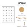 Solid Wood Pegboard Rack: Wall-Mounted & Desktop Storage Display for Entrance Hallway