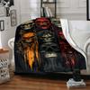 1pc Skulls, Death Blanket, Lightweight Flannel Throw Blanket For Sofa, Bed, Travel, Camping, Living Room, Office, Couch, Chair, And Bed