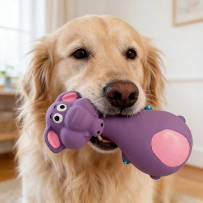 Latex Animal Dog Toy Squeaky Interactive Puppy Chew Toy Dog Teeth Cleaning Toy for Puppy Teething Boredom Relief