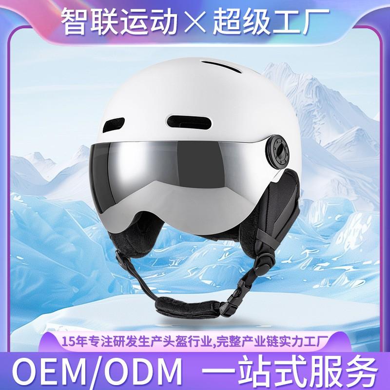 Unisex Ski Helmet With Integrated Goggles Winter Snowboarding Safety Gear EPS Foam CE Certified Adults