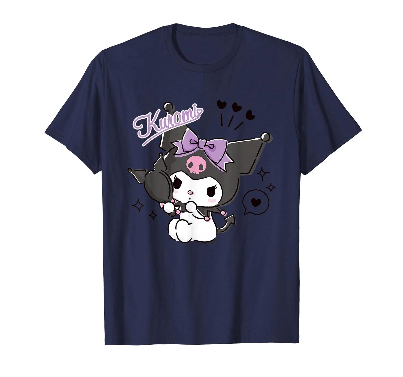 

Kuromi Stylish Check Dark Color T-Shirt_ S
