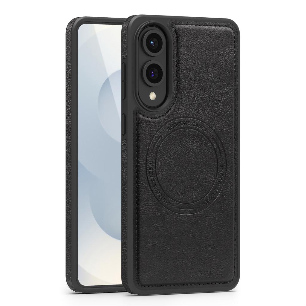 Soft Leather Case for Samsung Galaxy S25 S24 S23 S22 Plus Ultra FE Edge Magnetic Wireless Charging Shockproof Camera Guard cover