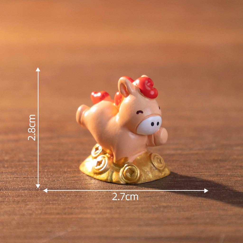Creative Yuanbao makes a fortune with twelve zodiac figurines, cute toys, DIY decorations, accessories, and mini ornaments