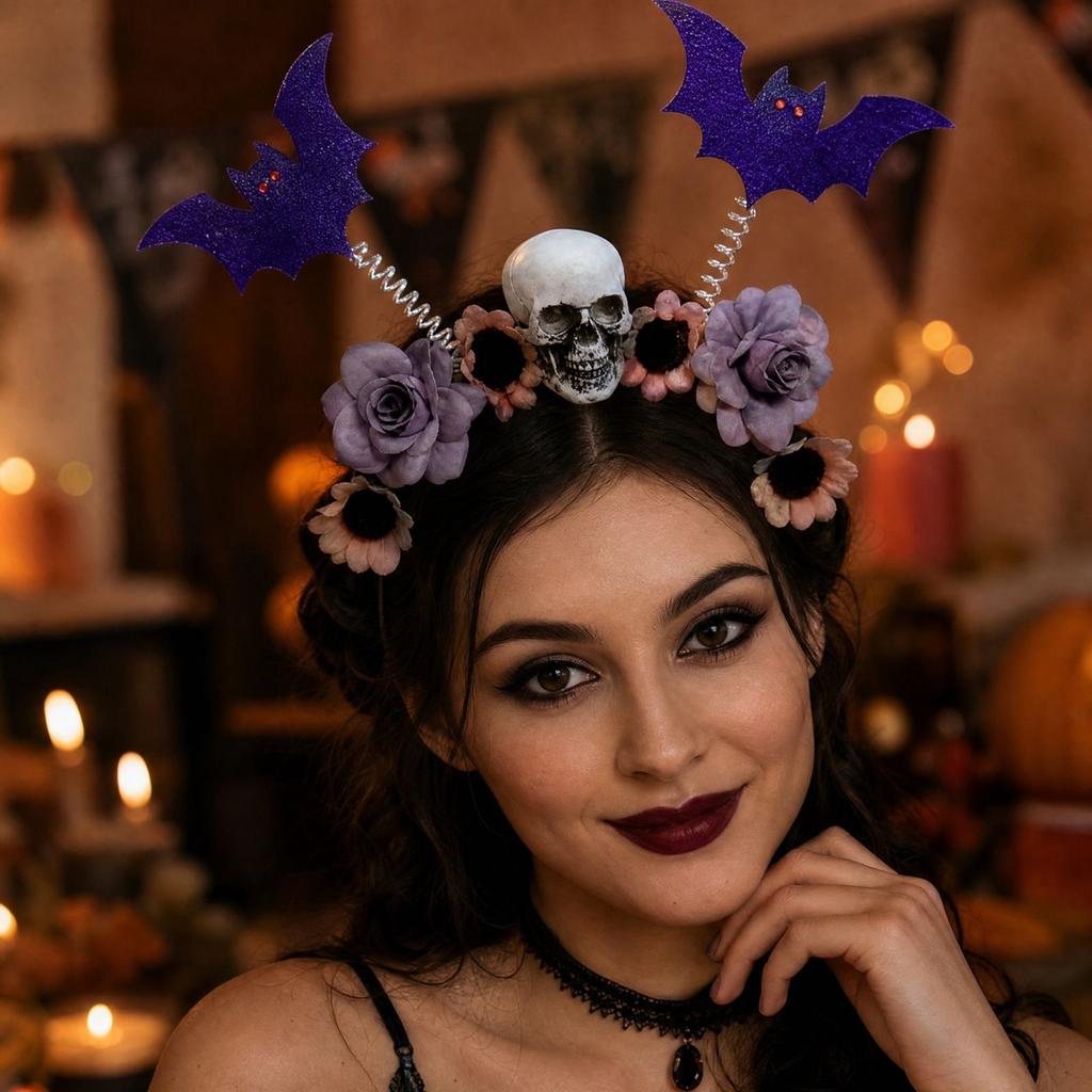 Halloween Flower Headband for Women Cute Hair Accessory for Costume Party