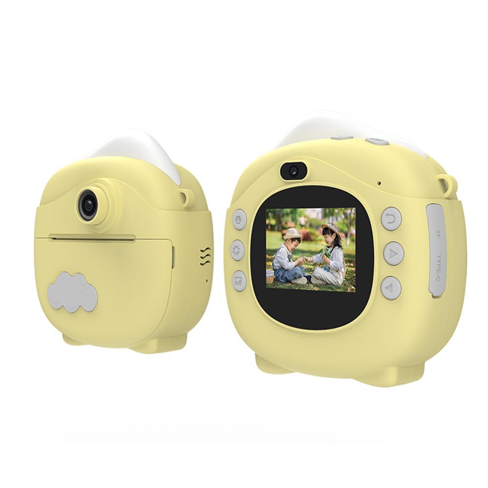 

D10 2.0-inch IPS Screen Kids Camera Instant Print 1080P Digital Camera Toy with Printing Paper Yellow