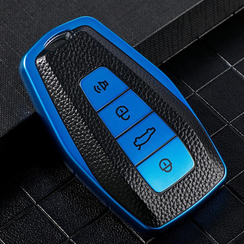 Premium Leather Key Cover for Geely Emgrand, Binyue, Borui, Vision X6, Haoyue, and Jiaji